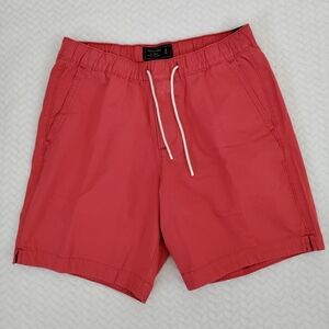Abercrombie & Fitch Drawstring Cotton Orange Men's Summer Size S Casual Shorts